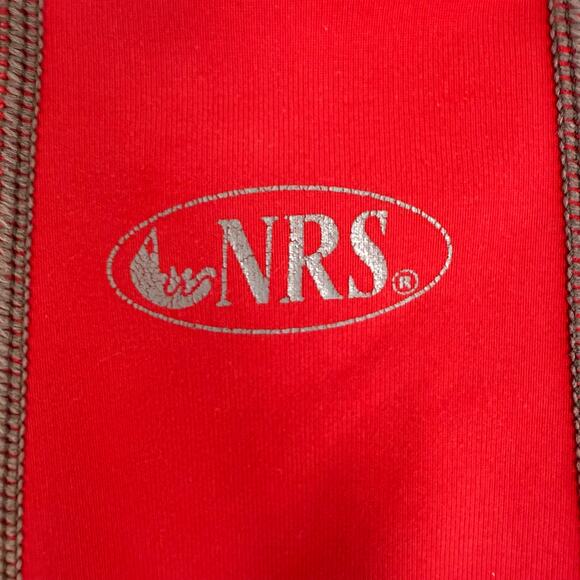 NRS Mens Rashguard Hydrosilk LS UV Protection Red/Beige Outdoor Shirt Medium - Picture 11 of 13